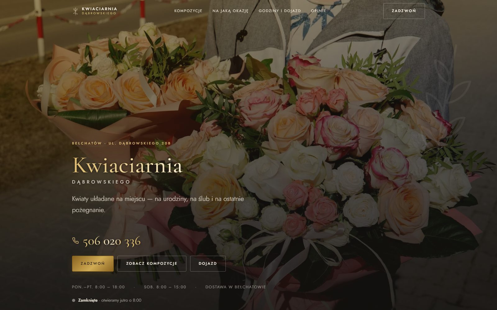 Website built for Kwiaciarnia Dąbrowskiego